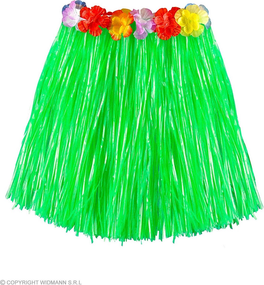 Hawaii & Carribean & Tropisch Kostuum | Alohilani Mini Hawairokje 45 Centimeter Groen Vrouw | One Size | Carnaval kostuum | Verkleedkleding